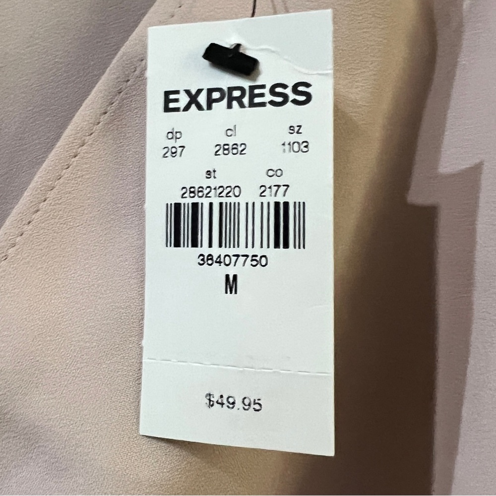 Express Women's Blush Drape Blouse - Picture 3 of 3